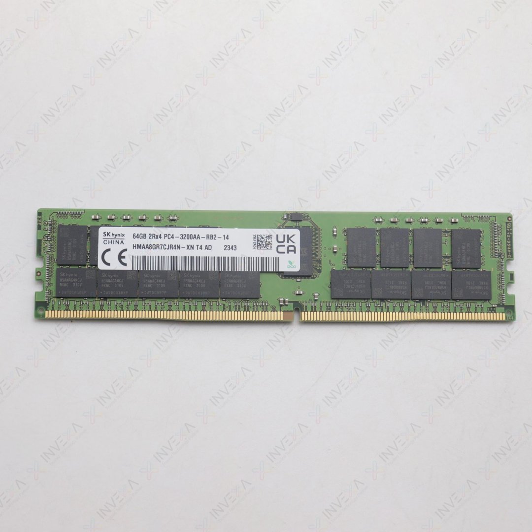 SK hynix 64GB DDR4 3200MHz ECC Registered RDIMM Server Memory - HMAA8GR7CJR4N-XN - PC4-25600 288-Pin 2Rx4 CL22 1.2V - for Dell PowerEdge, HP ProLiant, Lenovo ThinkSystem, Supermicro & AMD EPYC/Intel Xeon