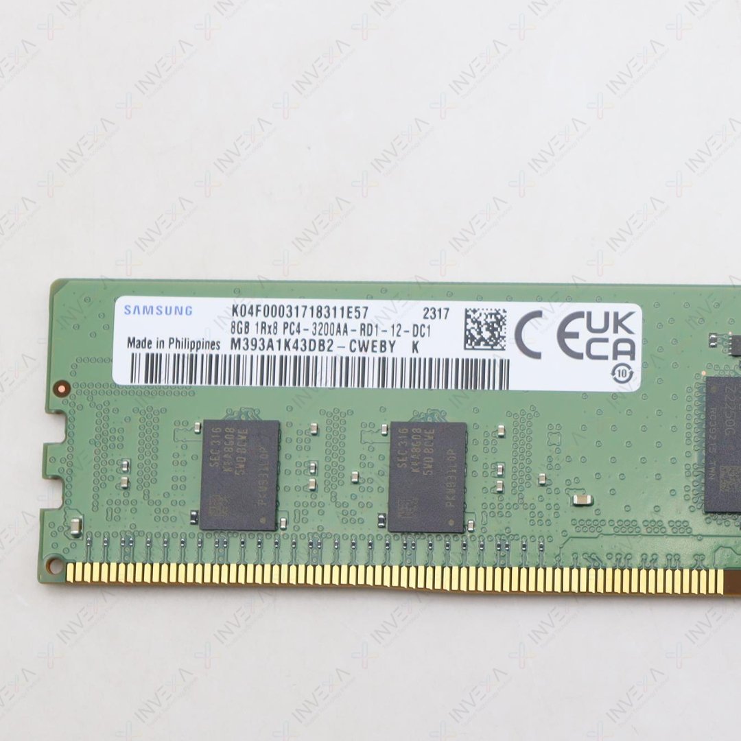Samsung 8GB DDR4 3200MHz ECC Registered RDIMM Server Memory - M393A1K43DB2-CWEBY - PC4-25600 288-Pin 1Rx8 CL22 1.2V - for Dell PowerEdge, HP ProLiant, Lenovo ThinkSystem, Supermicro & Intel Xeon/AMD EPYC - Image 3