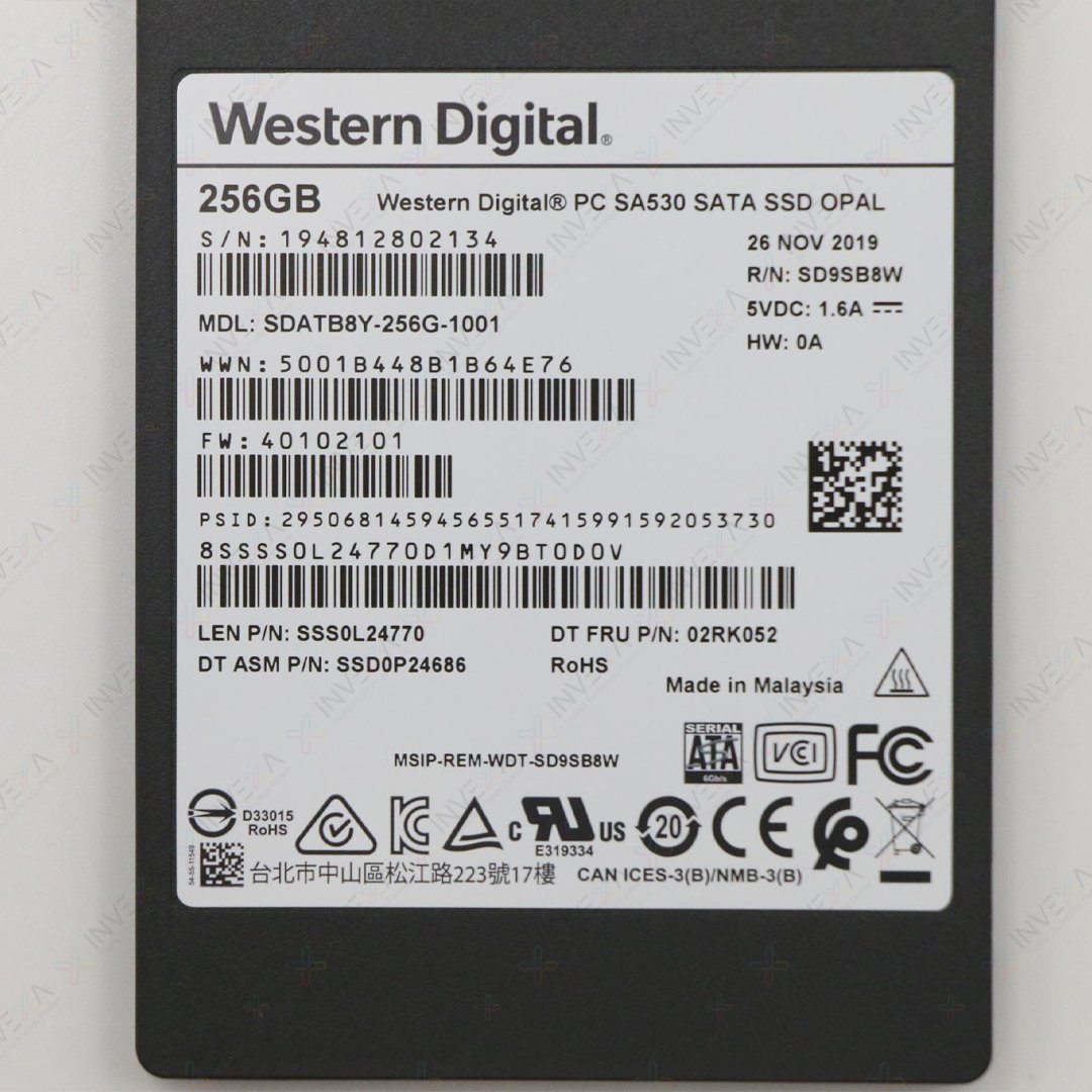Western Digital PC SA530 256GB 2.5" Internal SATA SSD - SD9SN8W256G1001 - 6Gb/s 3D NAND - Image 7