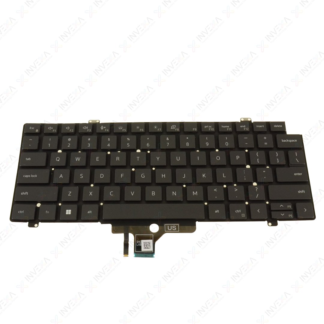 Dell OEM Latitude 5420 / 7420 / 7520 Laptop Keyboard Replacement - MV4X8 / 0MV4X8 - US English QWERTY Layout with Backlight - Gray Frame - for Latitude & Precision Series